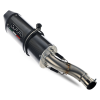 Exhaust compatible with Husqvarna Sm - Te 450 R 2004-2004, Furore Poppy, Homologated legal slip-on exhaust including removable db killer and link pipe 