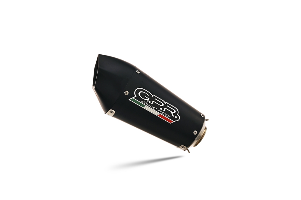 Exhaust compatible with Aprilia RS 457 2024-2025, Gpe Ann. Black titanium, full system exhaust legal for UK and non-EU countries including removable db killer 