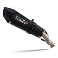 Exhaust compatible with Honda Hornet Cb 600 F 2007-2014, Gpe Ann. Black titanium, Homologated legal full system exhaust, including removable db killer and catalyst 