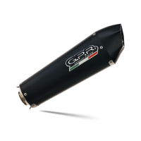 Exhaust compatible with Ktm Enduro 690 R 2021-2024, GP Evo4 Black Titanium, Homologated legal slip-on exhaust including removable db killer, link pipe and catalyst 