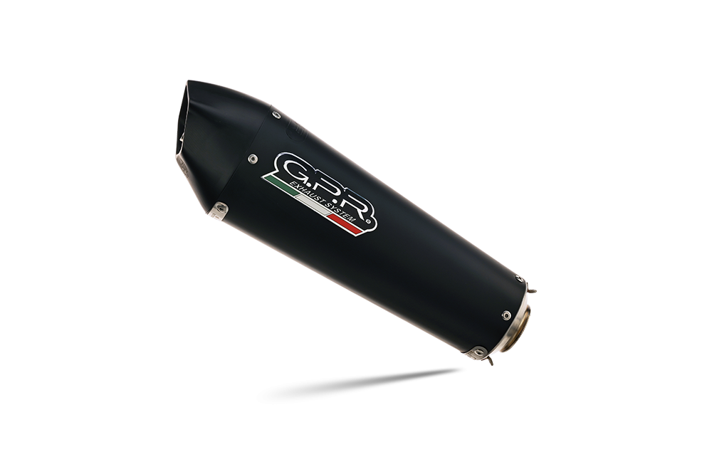 Exhaust compatible with Honda Hornet Cb 600 F 2007-2014, Gpe Ann. Black titanium, Homologated legal full system exhaust, including removable db killer and catalyst 
