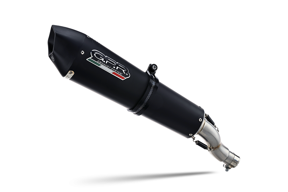 Exhaust compatible with Can Am Spyder 1000 i.e. Rs 2008-2012, Gpe Ann. Black titanium, Homologated legal slip-on exhaust including removable db killer, link pipe and catalyst 
