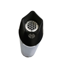Exhaust compatible with Ducati Multistrada 950 2017-2020, GP Evo4 Black Titanium, Homologated legal Mid-full system exhaust, including removable db killer and catalyst 