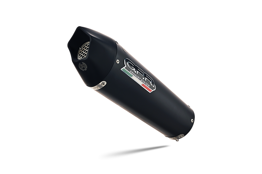 Exhaust compatible with Ducati Multistrada 950 2017-2020, GP Evo4 Black Titanium, Homologated legal Mid-full system exhaust, including removable db killer and catalyst 