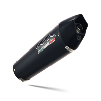 Exhaust compatible with Gilera Gp 800 2008-2013, Gpe Ann. Black titanium, Homologated legal Mid-full system exhaust, including removable db killer and catalyst 