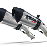 Exhaust compatible with Kawasaki Z 1000 Sx 2017-2020, GP Evo4 Titanium, Dual Homologated legal slip-on exhaust including removable db killers and link pipes 