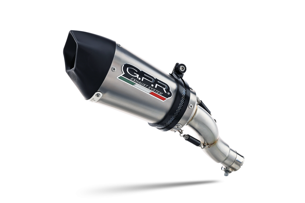 Exhaust compatible with Aprilia Rsv4 1000 2015-2016, Gpe Ann. titanium, Homologated legal slip-on exhaust including removable db killer, link pipe and catalyst 
