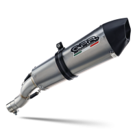 Exhaust compatible with Bmw F 800 R 2015-2016, Gpe Ann. titanium, Homologated legal slip-on exhaust including removable db killer and link pipe 