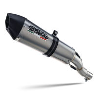 Exhaust compatible with Ducati Multistrada 1200 2010-2014, Gpe Ann. titanium, Homologated legal Mid-full system exhaust, including removable db killer and catalyst 
