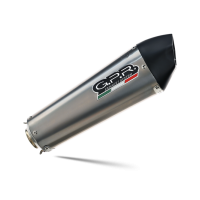 Exhaust compatible with Bmw F 800 R 2015-2016, Gpe Ann. titanium, Homologated legal slip-on exhaust including removable db killer and link pipe 