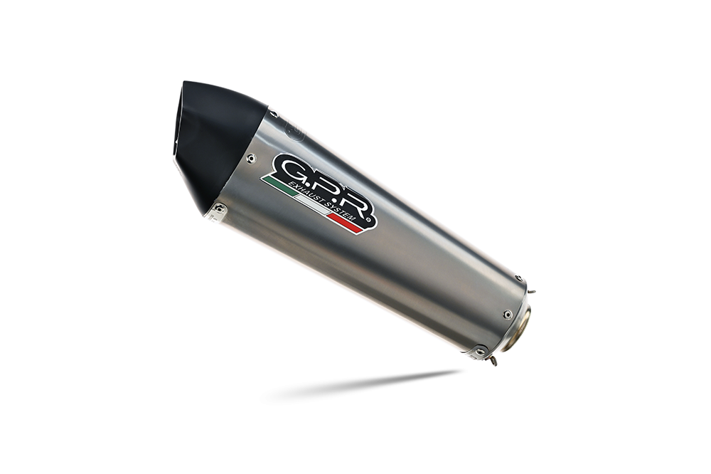Exhaust compatible with Ducati Multistrada 1200 2010-2014, Gpe Ann. titanium, Homologated legal Mid-full system exhaust, including removable db killer and catalyst 