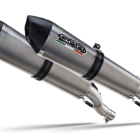 Exhaust compatible with Bmw K 1600 Gtl 2017-2021, GP Evo4 Titanium, Dual Homologated legal slip-on exhaust including removable db killers and link pipes 