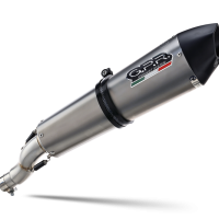 Exhaust compatible with Bmw R 1200 Rt 2009-2013, Gpe Ann. titanium, Homologated legal slip-on exhaust including removable db killer and link pipe 