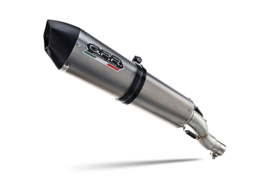 Exhaust compatible with Suzuki Burgman An 650 2002-2012, Gpe Ann. titanium, Homologated legal full system exhaust, including removable db killer 