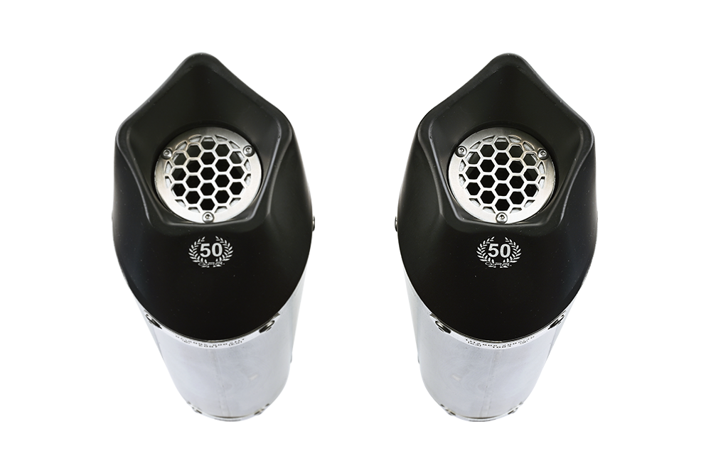 Exhaust compatible with Bmw K 1600 Gtl 2021-2025, GP Evo4 Titanium, Dual Homologated legal slip-on exhaust including removable db killers and link pipes 