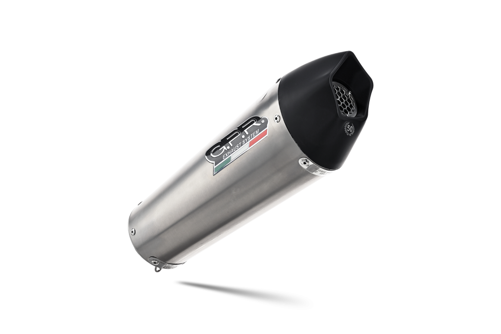 Exhaust compatible with Bmw F 800 R 2017-2019, GP Evo4 Titanium, Homologated legal slip-on exhaust including removable db killer and link pipe 