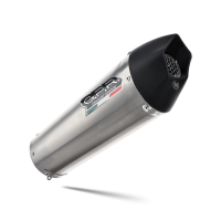 Exhaust compatible with Bmw F 800 R 2017-2019, GP Evo4 Titanium, Homologated legal slip-on exhaust including removable db killer and link pipe 