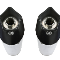 Exhaust compatible with Aprilia Rsv 1000 R Factory 2006-2010, Gpe Ann. titanium, Dual Homologated legal slip-on exhaust including removable db killers and link pipes 
