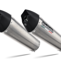 Exhaust compatible with Ducati 999 2002-2008, Gpe Ann. titanium, Dual Homologated legal slip-on exhaust including removable db killers and link pipes 