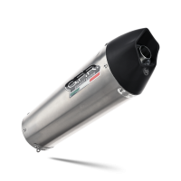 Exhaust compatible with Yamaha Xt 1200 Z Supertenere 2010-2016, Gpe Ann. titanium, Homologated legal slip-on exhaust including removable db killer and link pipe 