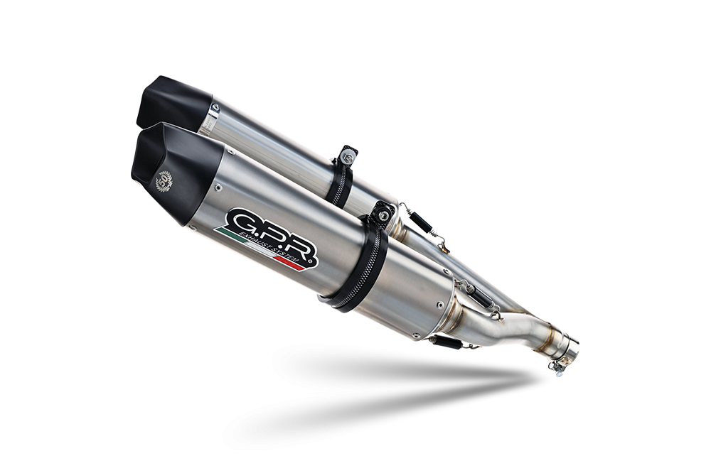 Exhaust compatible with Ducati 999 2002-2008, Gpe Ann. titanium, Dual Homologated legal slip-on exhaust including removable db killers and link pipes 