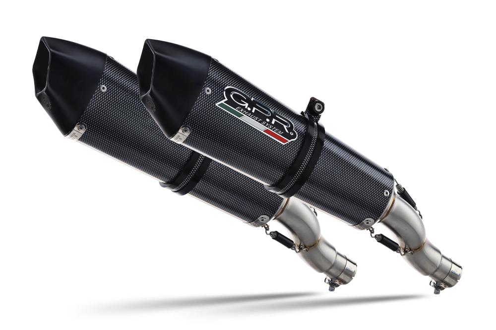 Exhaust compatible with Ducati Multistrada 620 2005-2007, Gpe Ann. Poppy, Dual Homologated legal slip-on exhaust including removable db killers and link pipes 