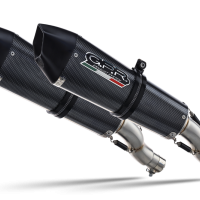 Exhaust compatible with Ducati Multistrada 620 2005-2007, Gpe Ann. Poppy, Dual Homologated legal slip-on exhaust including removable db killers and link pipes 