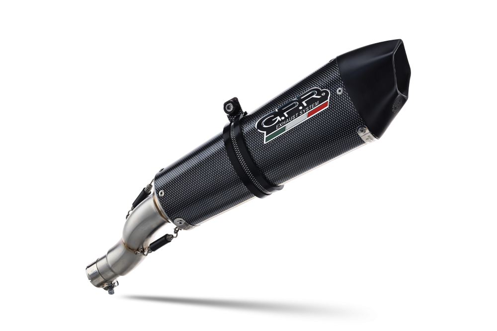 Exhaust compatible with Voge 650DSX 2021-2024, GP Evo4 Poppy, Homologated legal slip-on exhaust including removable db killer, link pipe and catalyst 