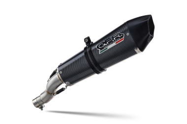 Exhaust compatible with Bmw F 800 R 2009-2014, Gpe Ann. Poppy, Homologated legal slip-on exhaust including removable db killer and link pipe 