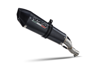 Exhaust compatible with Benelli Bn 302 S 2015-2016, Gpe Ann. Poppy, Homologated legal slip-on exhaust including removable db killer and link pipe 