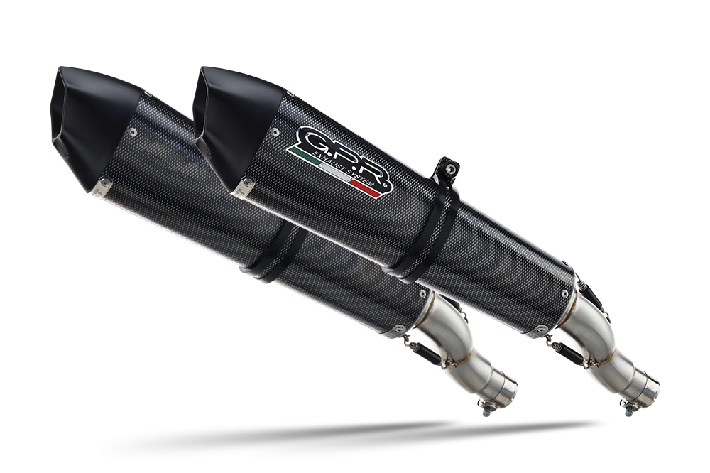 Exhaust compatible with Bmw K 1600 Gt 2022-2025, GP Evo4 Poppy, Dual Homologated legal slip-on exhaust including removable db killers and link pipes 