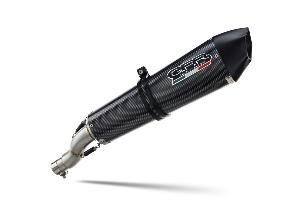 Exhaust compatible with Moto Guzzi Breva 1100 4V 2005-2010, Gpe Ann. Poppy, Homologated legal slip-on exhaust including removable db killer and link pipe 