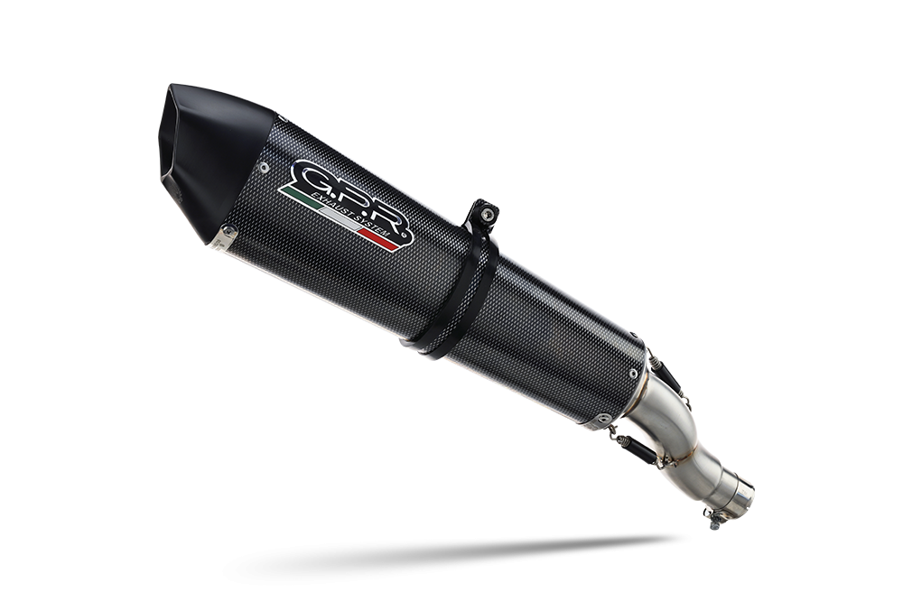 Exhaust compatible with Yamaha T-Max 530 2012-2016, Gpe Ann. Poppy, Homologated legal full system exhaust, including removable db killer and catalyst 
