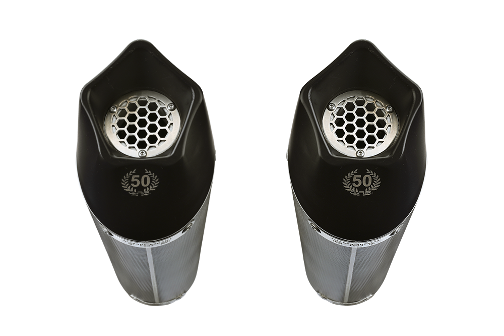 Exhaust compatible with Bmw K 1600 Gt 2022-2025, GP Evo4 Poppy, Dual Homologated legal slip-on exhaust including removable db killers and link pipes 