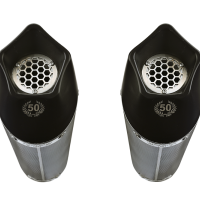 Exhaust compatible with Bmw K 1600 Gt 2022-2025, GP Evo4 Poppy, Dual Homologated legal slip-on exhaust including removable db killers and link pipes 