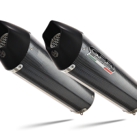 Exhaust compatible with Bmw K 1600 Gt 2022-2025, GP Evo4 Poppy, Dual Homologated legal slip-on exhaust including removable db killers and link pipes 