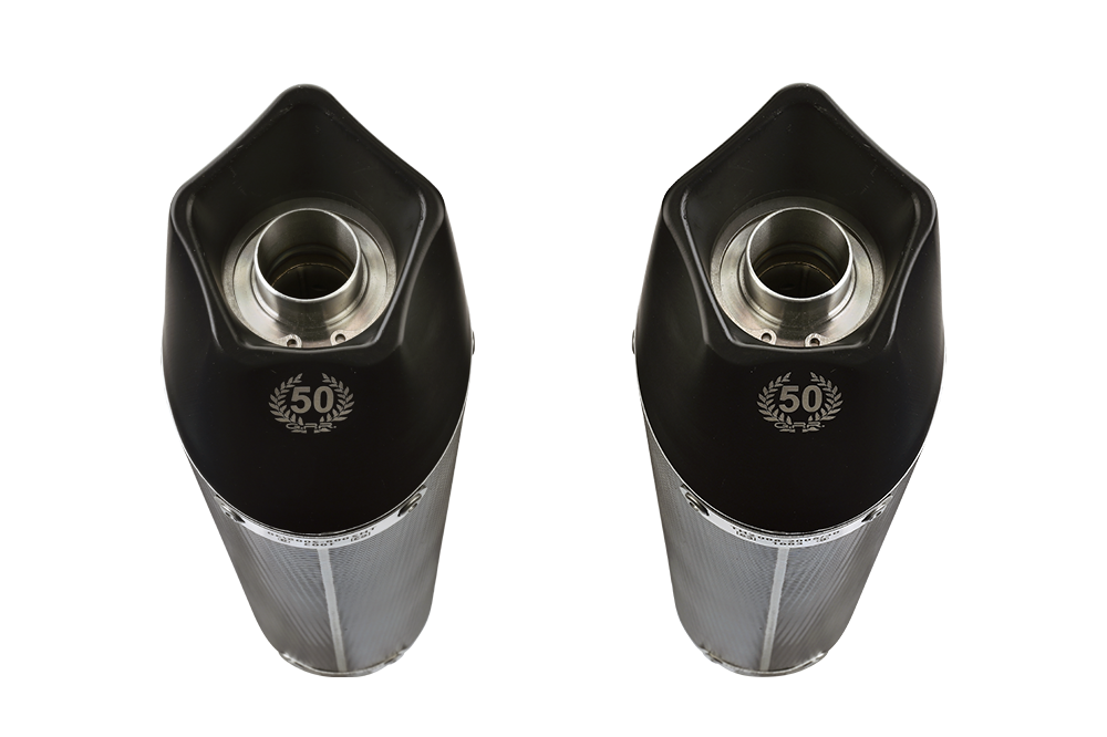 Exhaust compatible with Ducati Multistrada 620 2005-2007, Gpe Ann. Poppy, Dual Homologated legal slip-on exhaust including removable db killers and link pipes 
