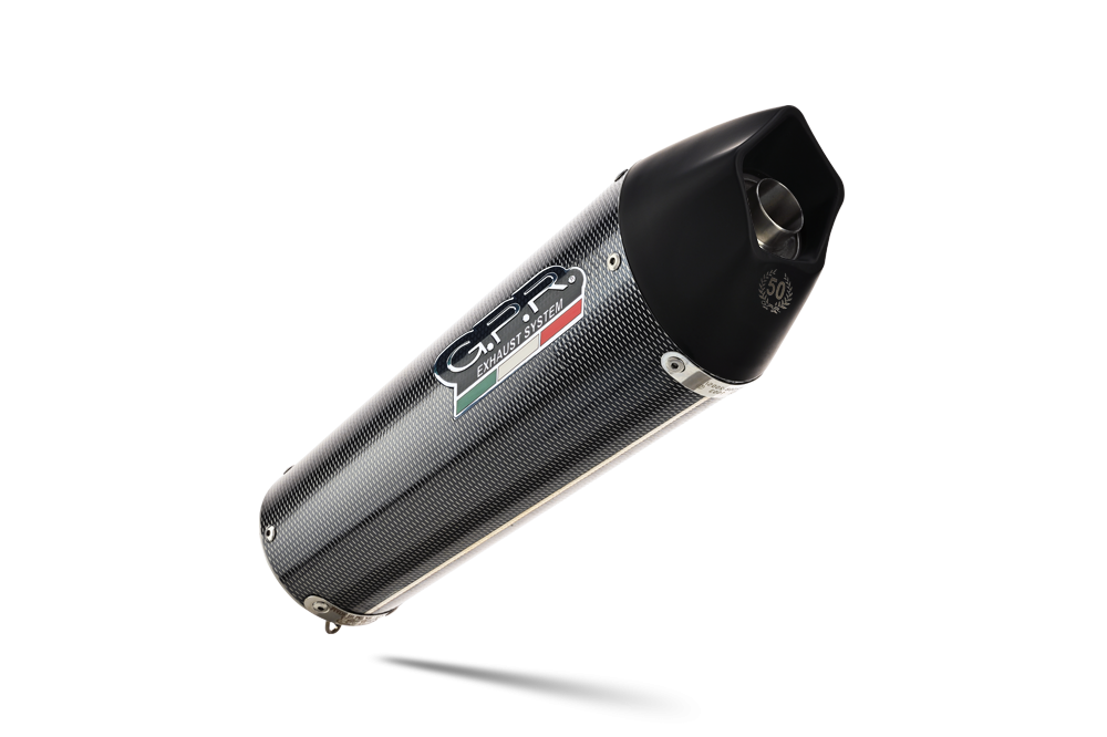 Exhaust compatible with Bmw F 800 R 2009-2014, Gpe Ann. Poppy, Homologated legal slip-on exhaust including removable db killer and link pipe 