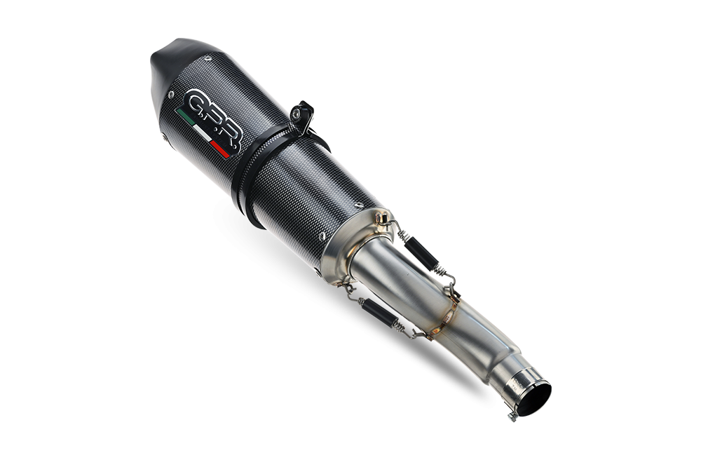 Exhaust compatible with Bmw G 310 Gs 2017-2021, GP Evo4 Poppy, Homologated legal full system exhaust, including removable db killer and catalyst 