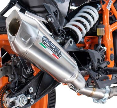 Exhaust compatible with Ducati Multistrada 1260 2018-2020, GP-Revo Titanium, Homologated legal slip-on exhaust including removable db killer and link pipe 