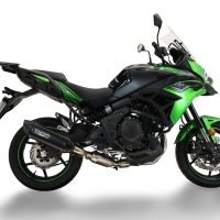 Exhaust compatible with Kawasaki Versys 650 2023-2025, Furore-X Titanio Nero, Homologated silencer for noise including full line,db killer and catalyst compliant for inspection 