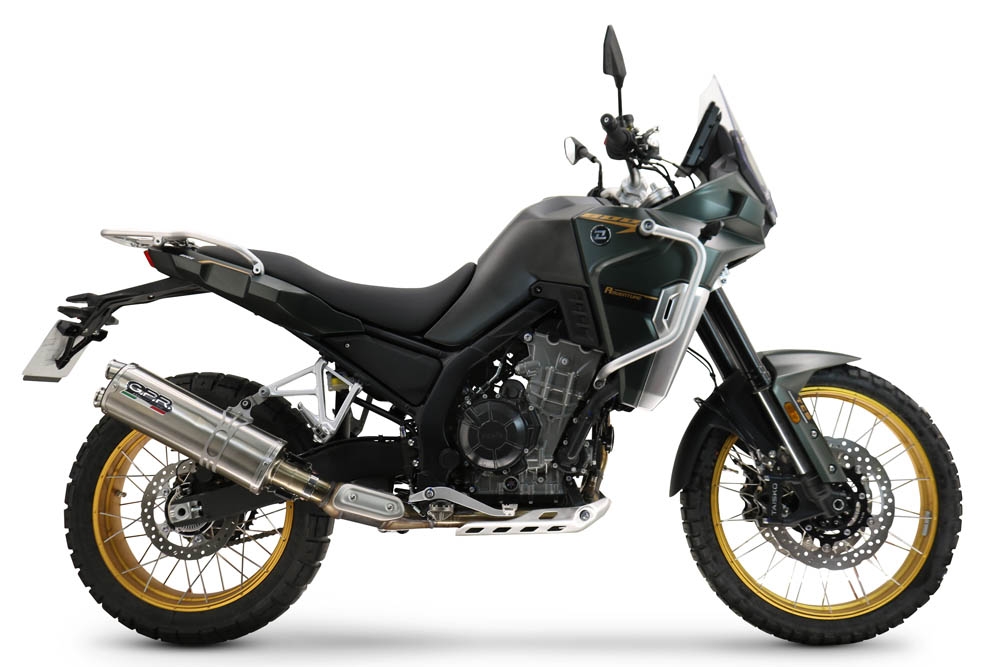 Exhaust compatible with Kove 800X 2024-2026, Dual Inox, Racing slip-on exhausts including link pipe and removable db killer 