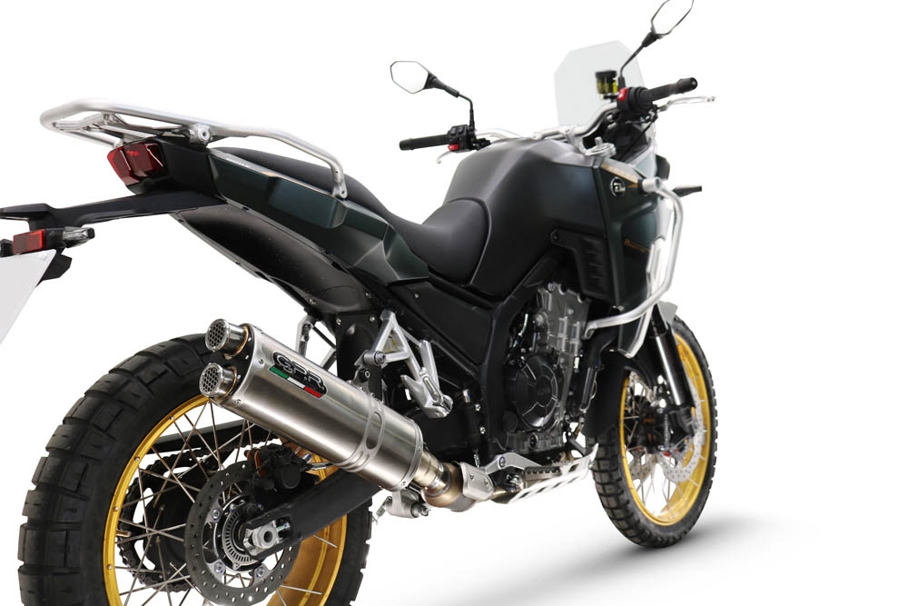Exhaust compatible with Kove 800X 2024-2026, Dual Inox, Racing slip-on exhausts including link pipe and removable db killer 