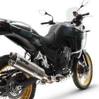 Exhaust compatible with Kove 800X 2024-2026, Dual Inox, Racing slip-on exhausts including link pipe and removable db killer 