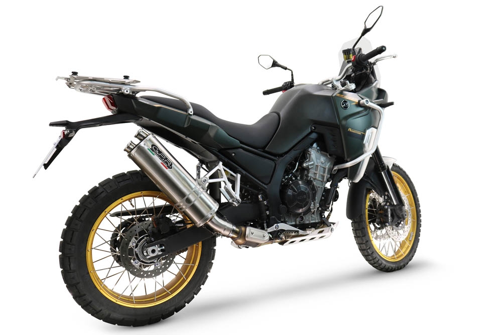 Exhaust compatible with Kove 800X 2024-2026, Dual Inox, Racing slip-on exhausts including link pipe and removable db killer 