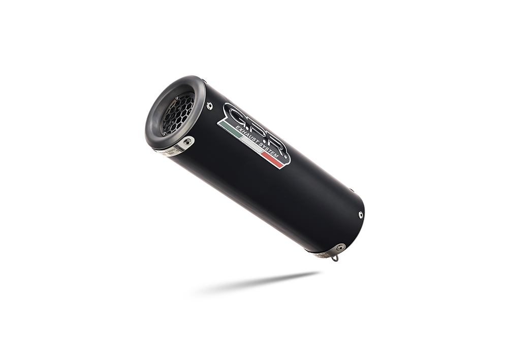 Exhaust compatible with Cf Moto 700 Mt 2023-2024, M3 Black Titanium, Homologated legal slip-on exhaust including removable db killer, link pipe and catalyst 