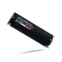 Exhaust compatible with Cf Moto 700 Mt 2023-2024, M3 Black Titanium, Homologated legal slip-on exhaust including removable db killer, link pipe and catalyst 