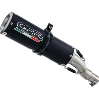 Exhaust compatible with Kawasaki Vulcan 650 S 2014-2016, M3 Black Titanium, Homologated legal full system exhaust, including removable db killer and catalyst 