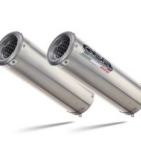 Exhaust compatible with Honda Hornet 900 - Cb 900 F 2002-2005, M3 Inox , Dual Homologated legal slip-on exhaust including removable db killers and link pipes 