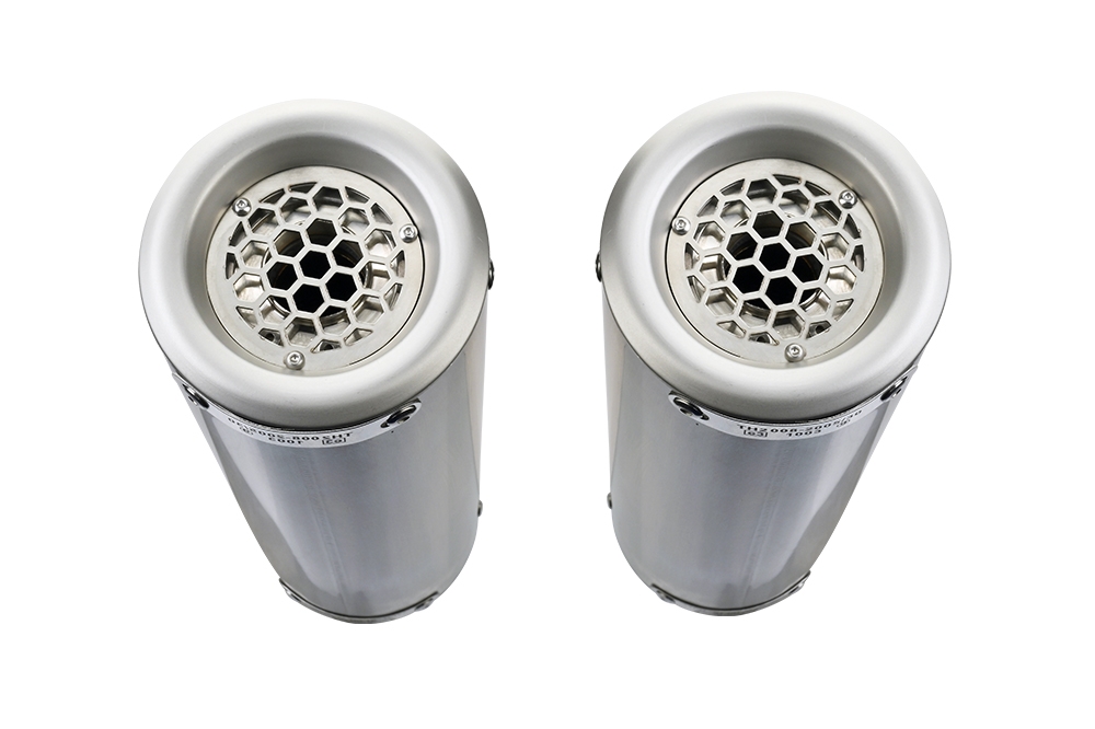 Exhaust compatible with Suzuki Gsx-R 1000 K9 2009-2011, M3 Inox , Dual Homologated legal slip-on exhaust including removable db killers and link pipes 